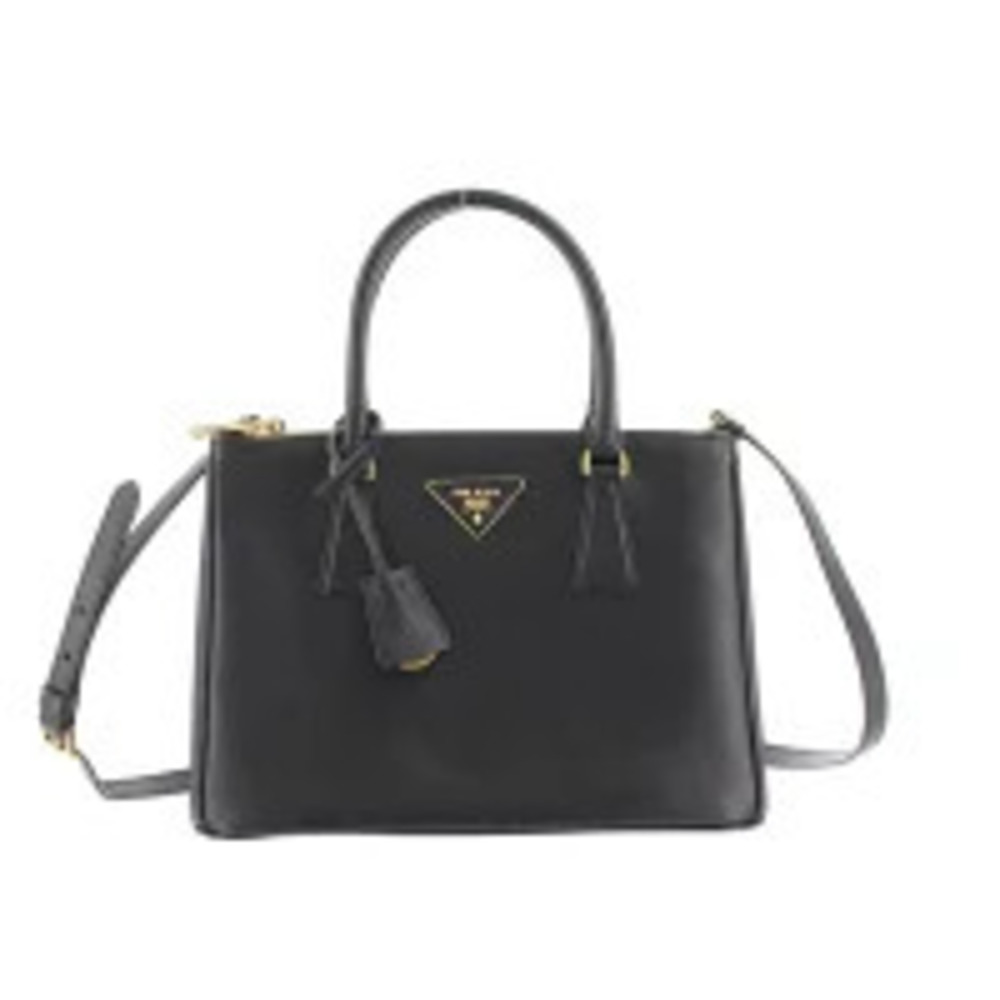 Prada Galleria Handbag Saffiano Leather Black
